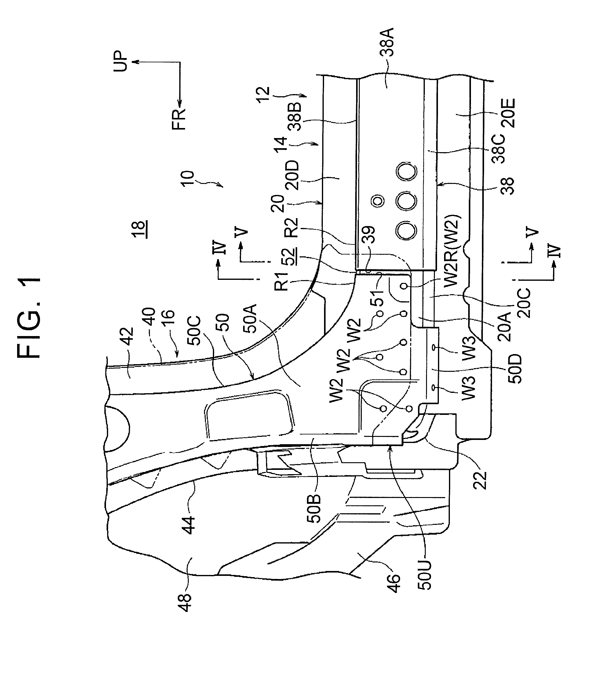 Vehicle lower portion structure