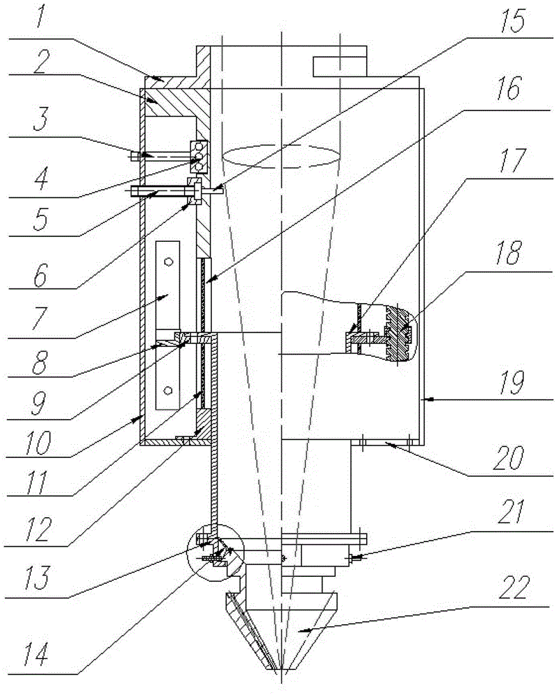 Coaxial powder delivery nozzle applied to variable spot technique