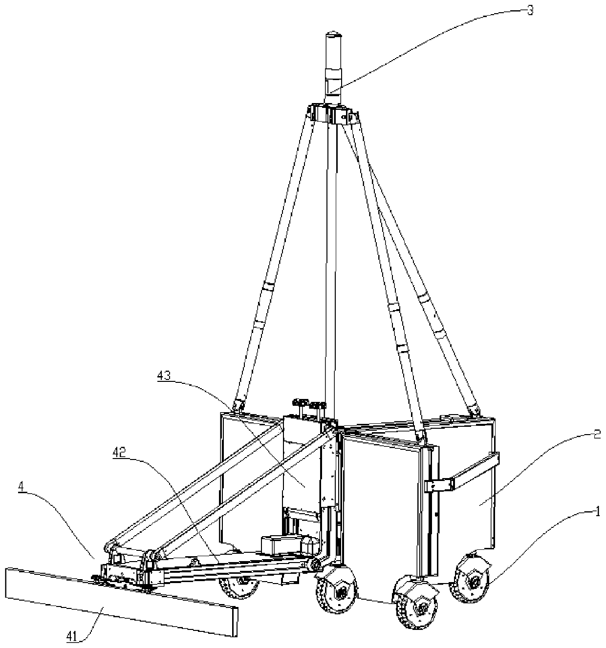 Ground leveling robot and construction method thereof