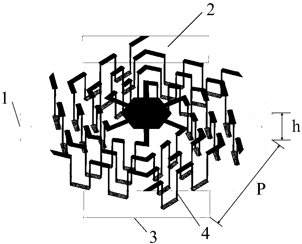 2.5D braided structure-based dual-band small-sized frequency selection surface