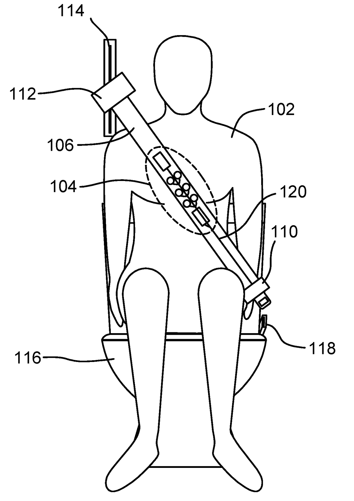 Toilet With A Health Monitoring Torso Belt