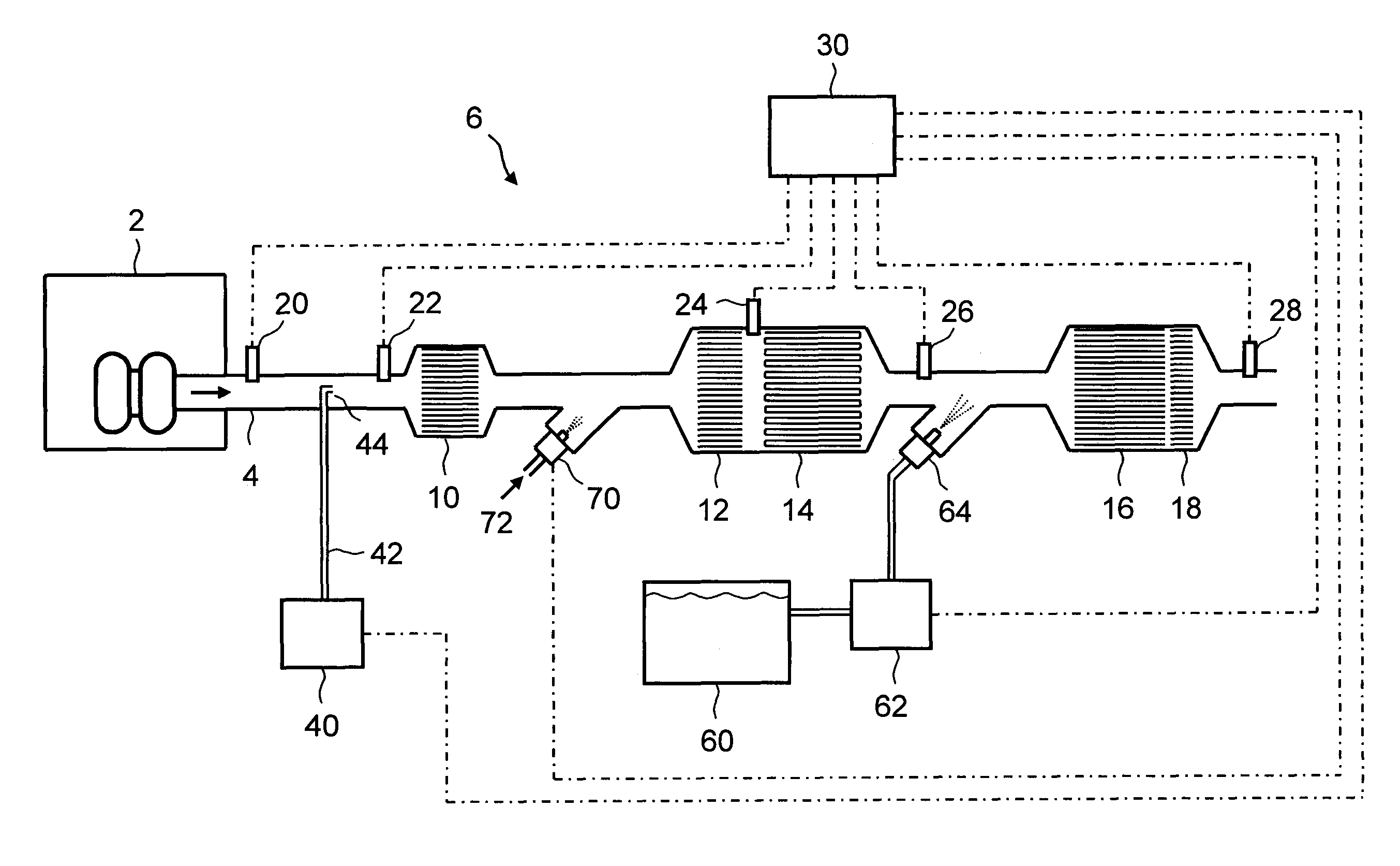 Exhaust aftertreatment system and method for operating the system