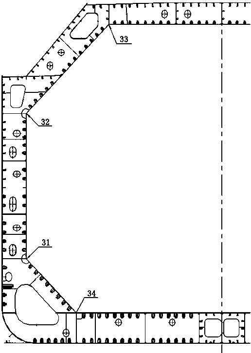 Airtightness detection method of CM node area of liquid cargo tank of LNG ship