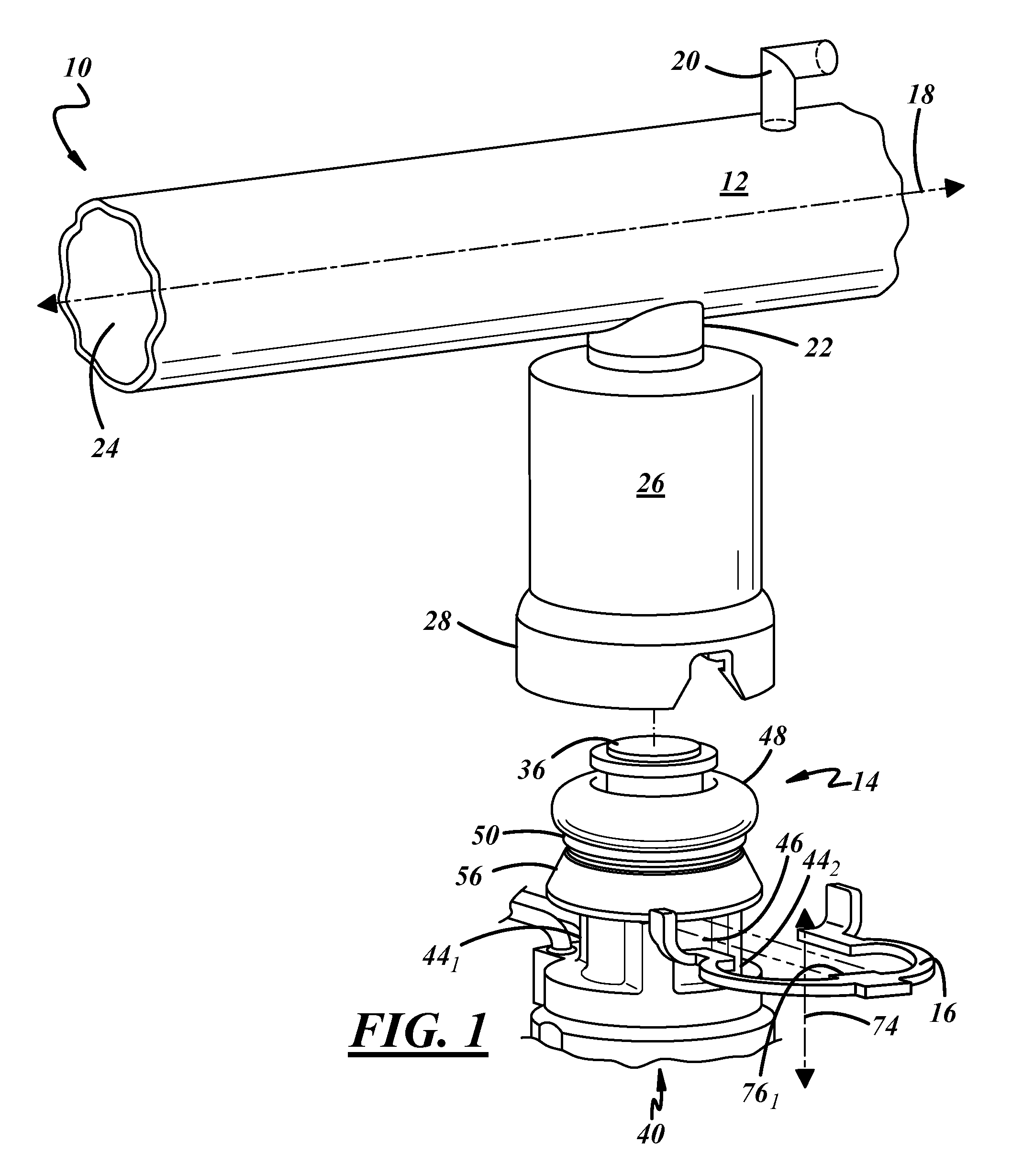 Attachment for fuel injectors in direct injection fuel systems