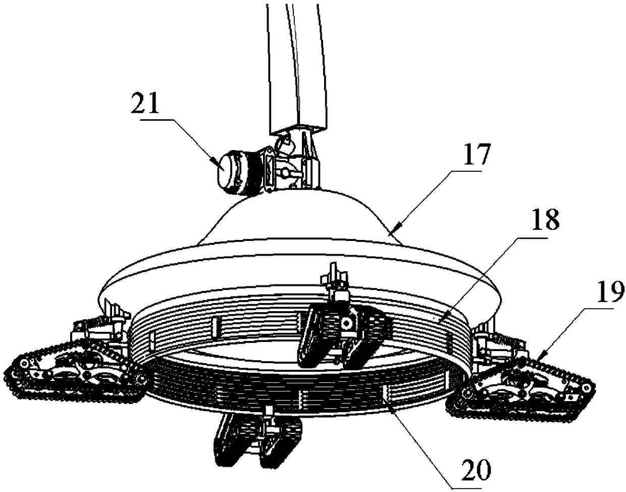 A clustered deep seabed ore gathering equipment based on vortex hydrodynamic characteristics