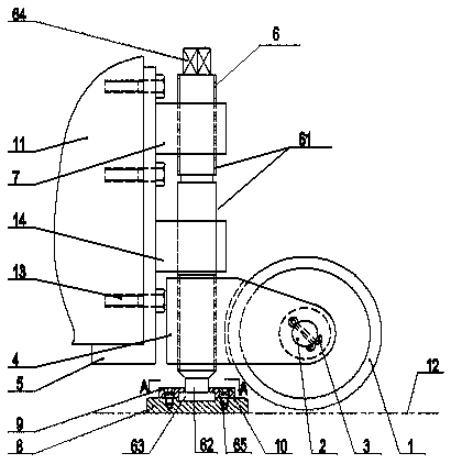 Liftable universal wheel