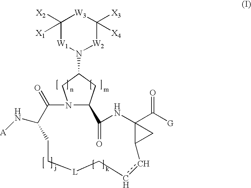 Arylpiperidinyl and arylpyrrolidinyl macrocyclic hepatitis c serine protease inhibitors