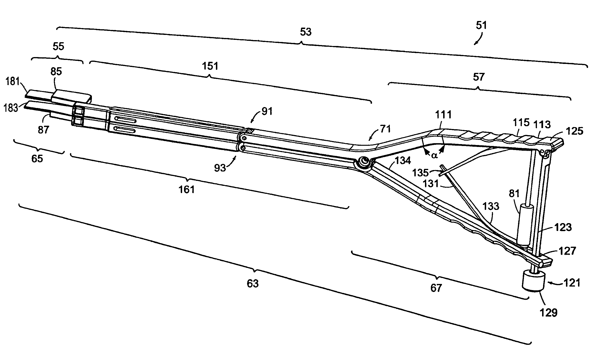 Pivoted tensiometer for measuring tension in an intervertebral disc space