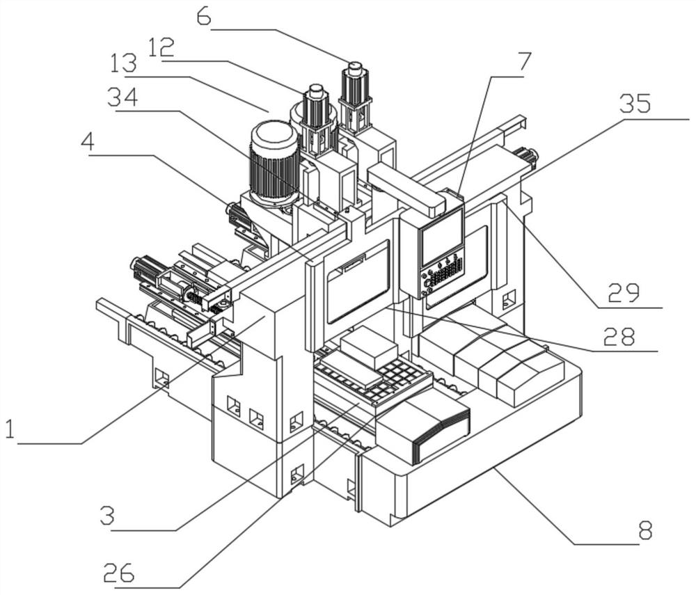 Metal steel plate end face chip milling device