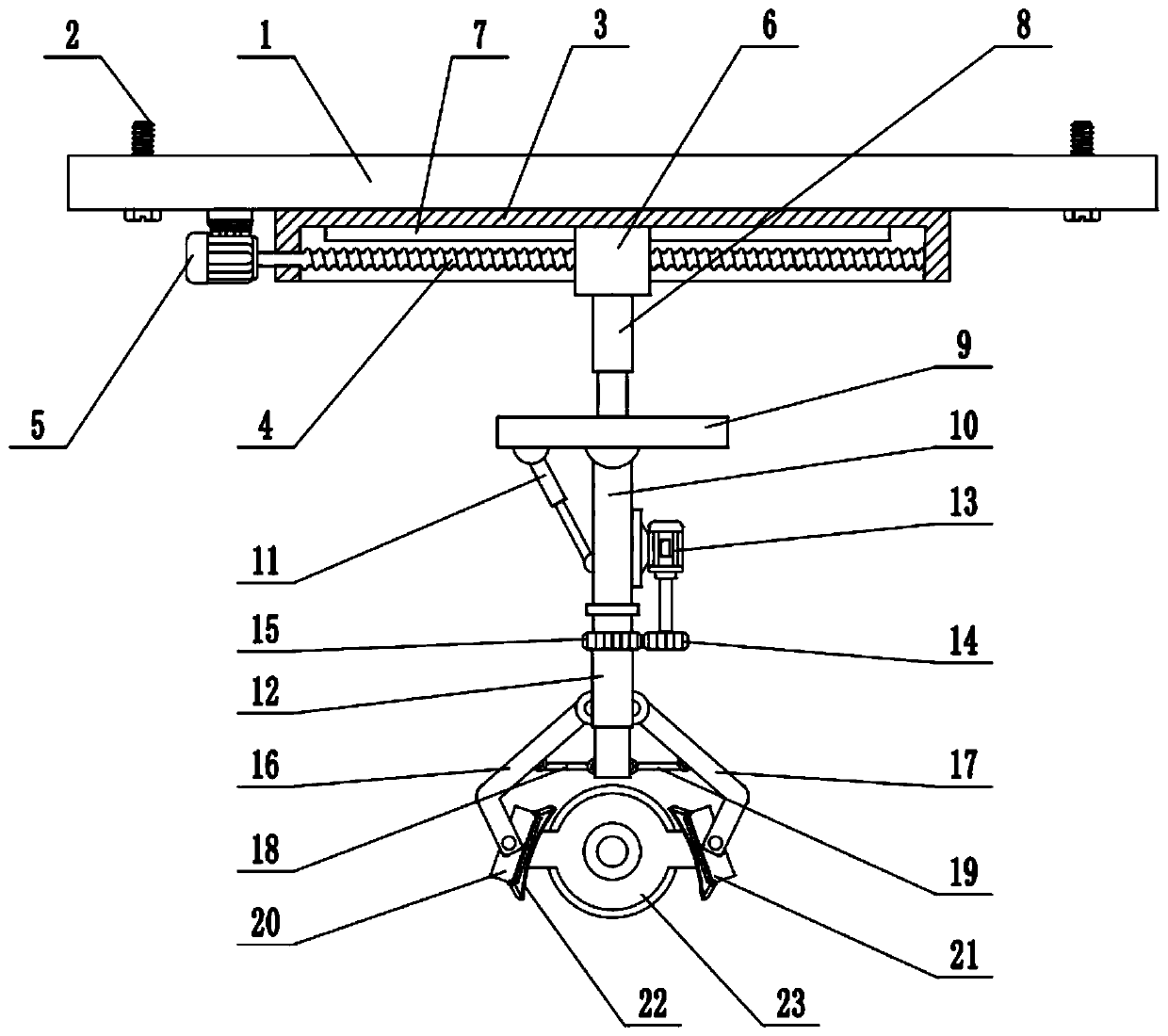 Monitoring camera mounting bracket convenient to adjust