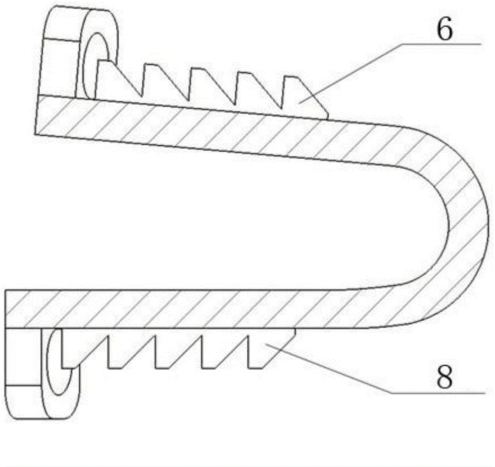 Artificial cervical intervertebral disc with ultrahigh activity type chamfering U-shaped structure