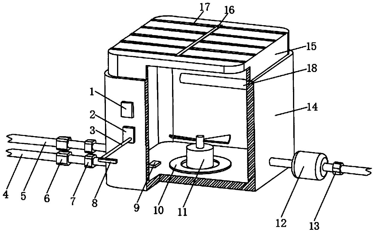 Quantifiable anesthetic gas purification device used for anesthesiology department