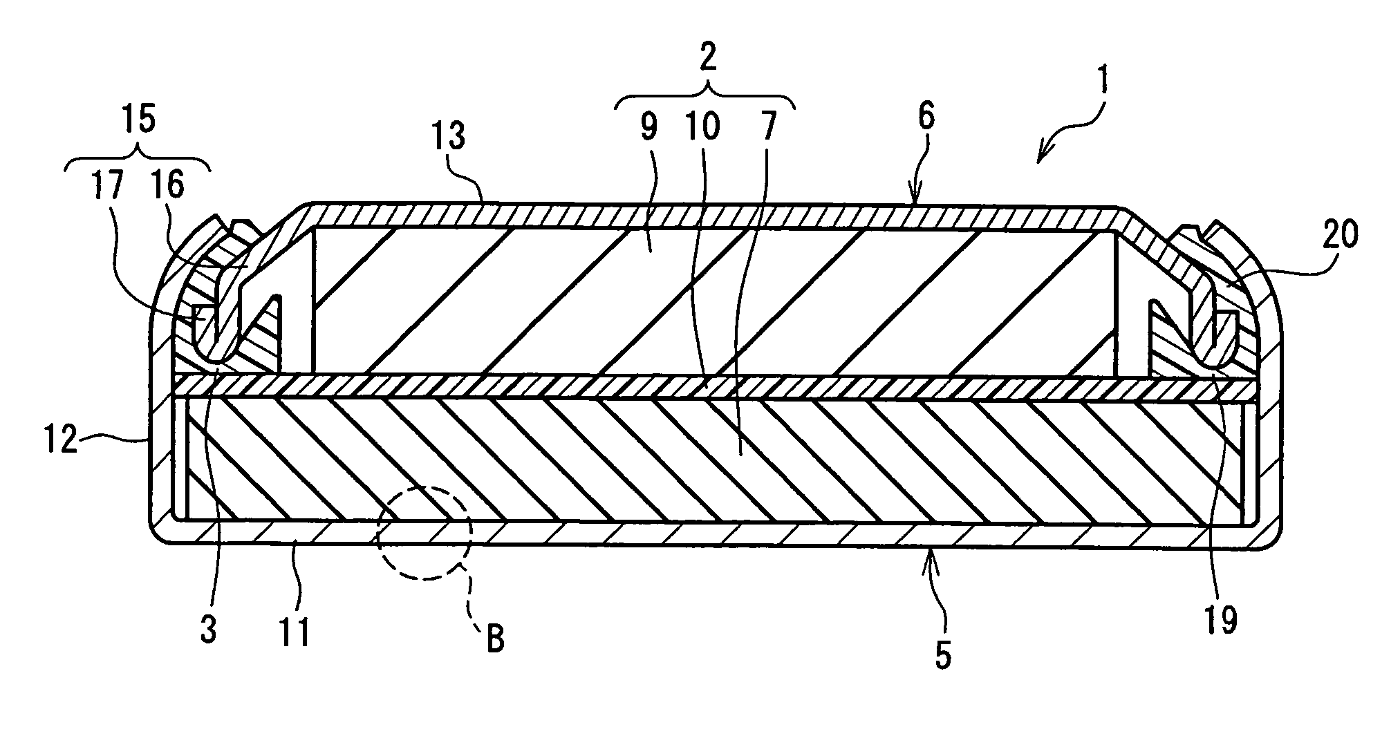 Flat-shaped battery