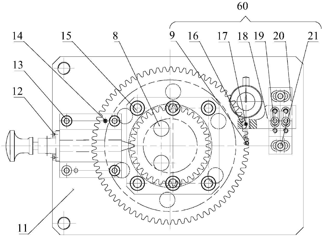 Two-stage cone pulley phase angle error detecting device and detecting method thereof