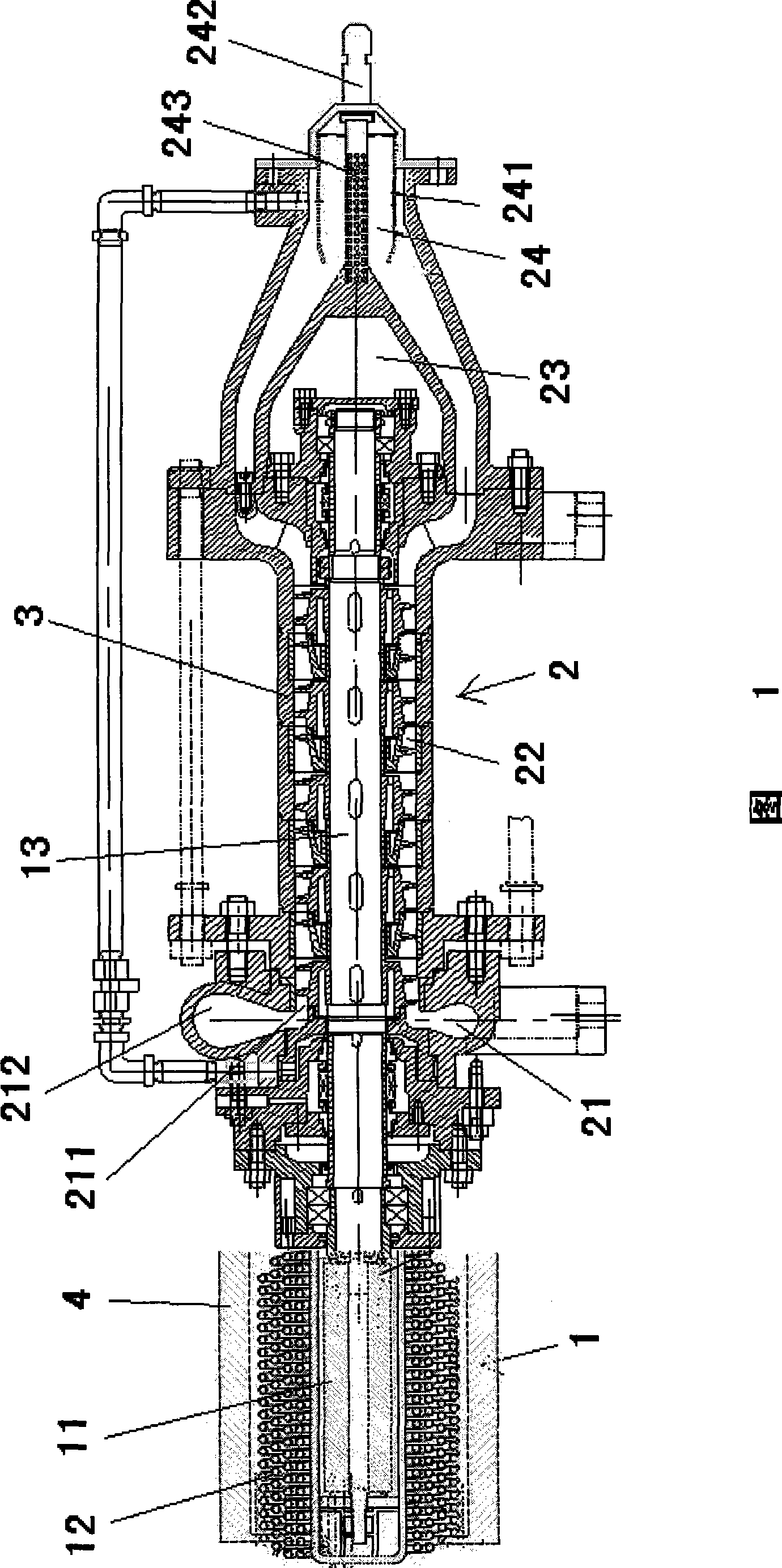 Rotating dynamical type multiphase booster pump