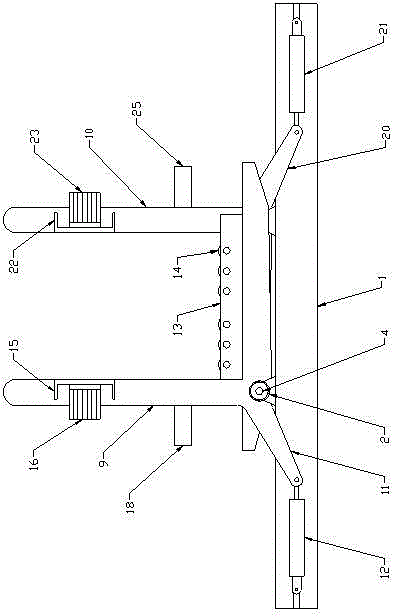 Welding and overturning device for crane beam