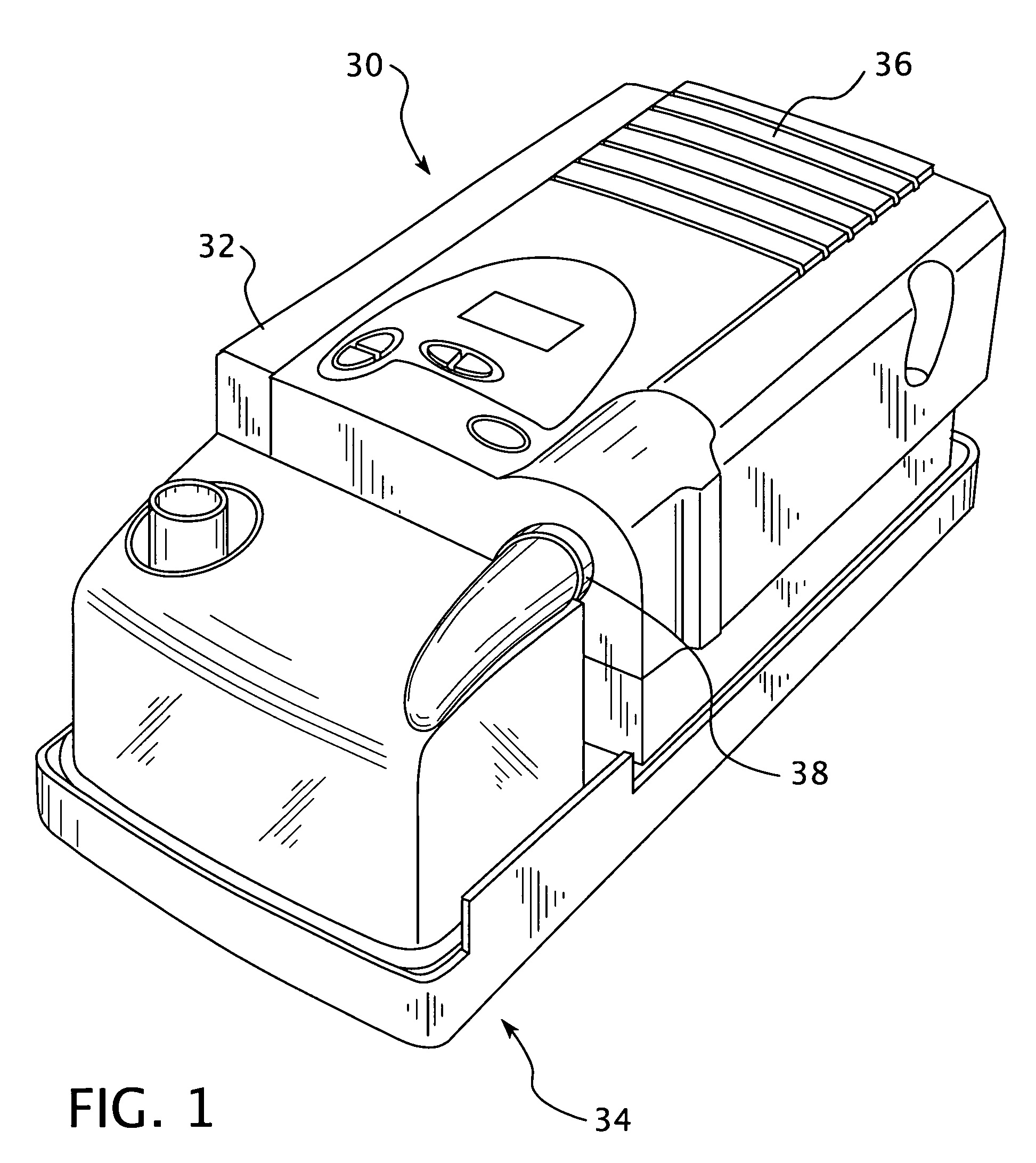 Molded water chamber base plate for use in a humidifier and ventilator assembly