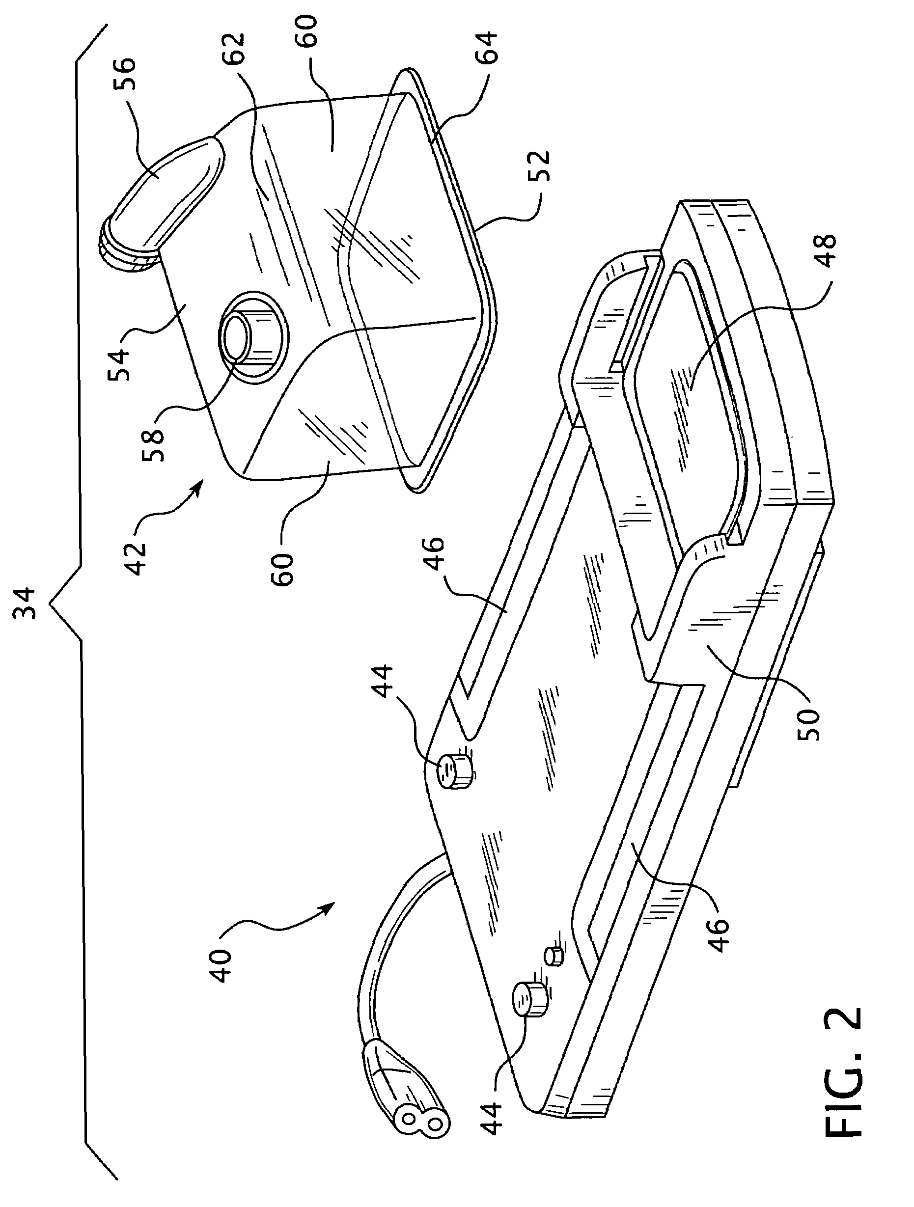 Molded water chamber base plate for use in a humidifier and ventilator assembly