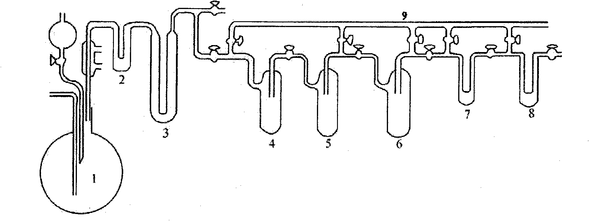 Technique for preparing phosphine by heating white phosphorous placed into potassium hydroxide solution