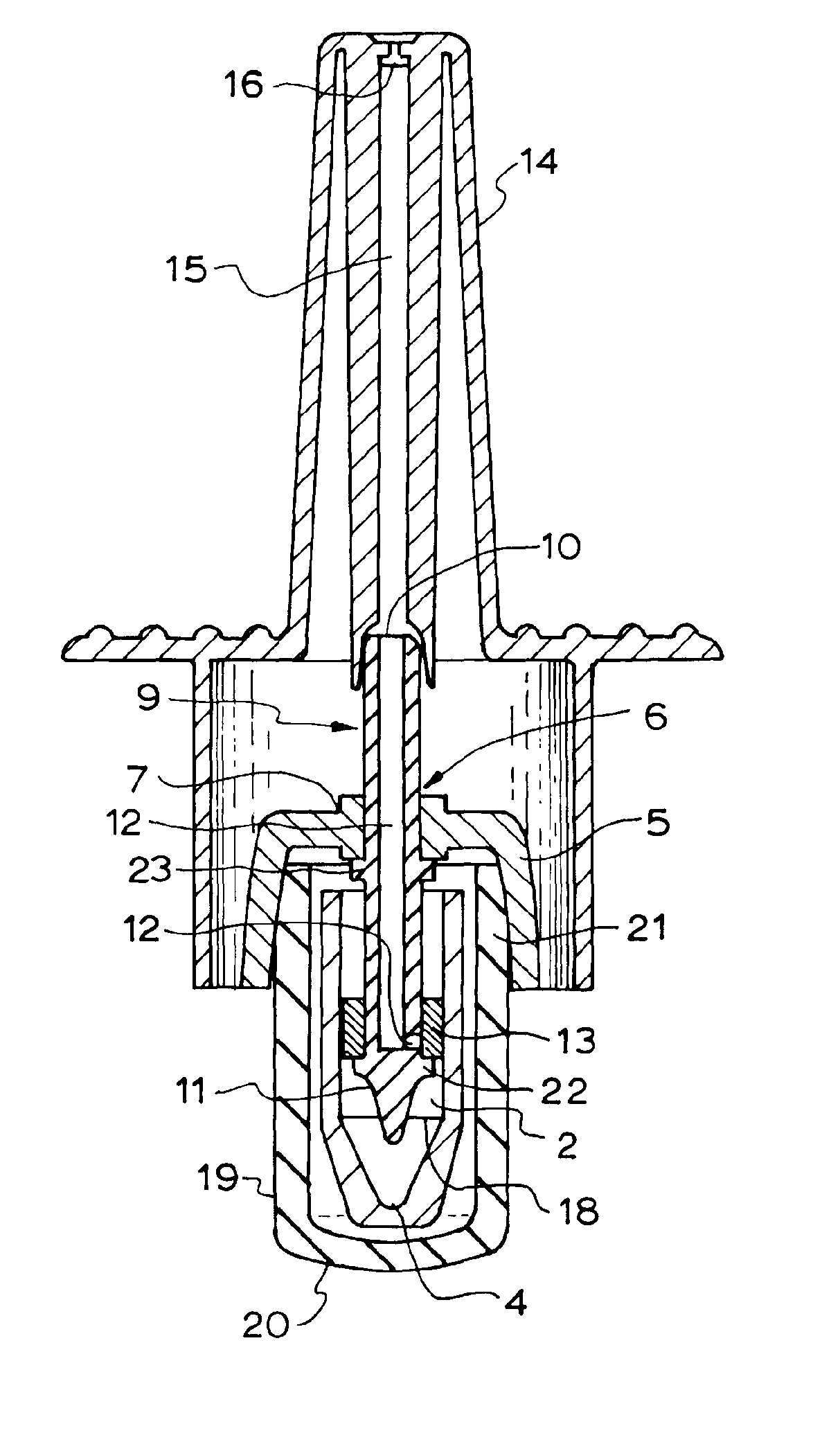 Single dose nasal spray pump