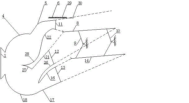 Cleaning device with double cross-flow fans, three air passages and double-layered vibrating screens