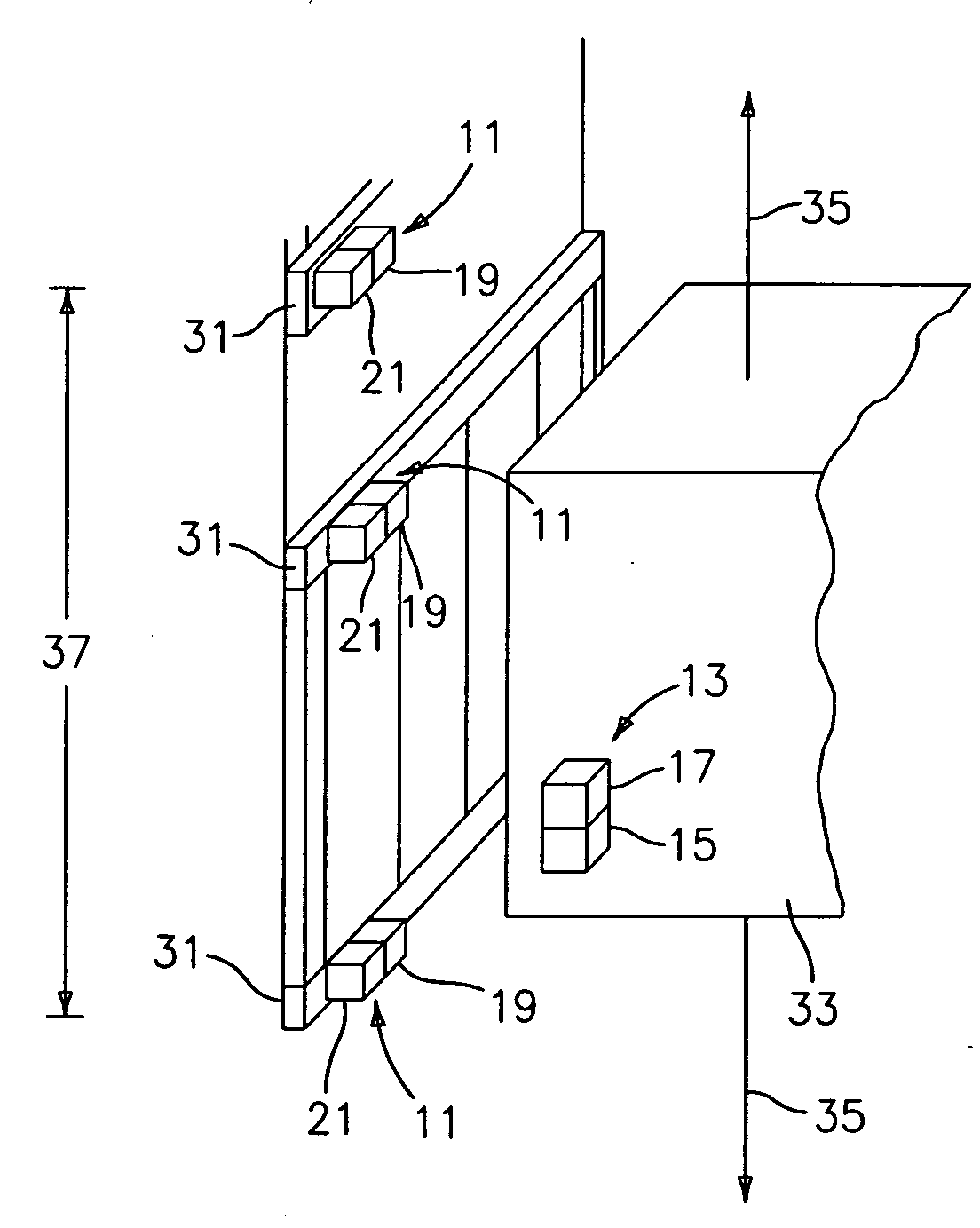 Passive ultrasonic rfid elevator positioning reference system