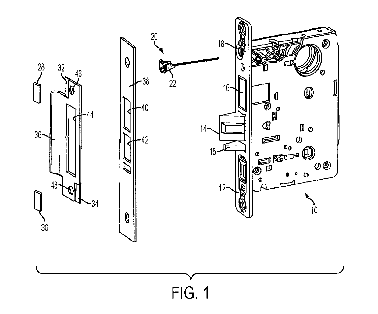 Door lock with integrated door position sensor