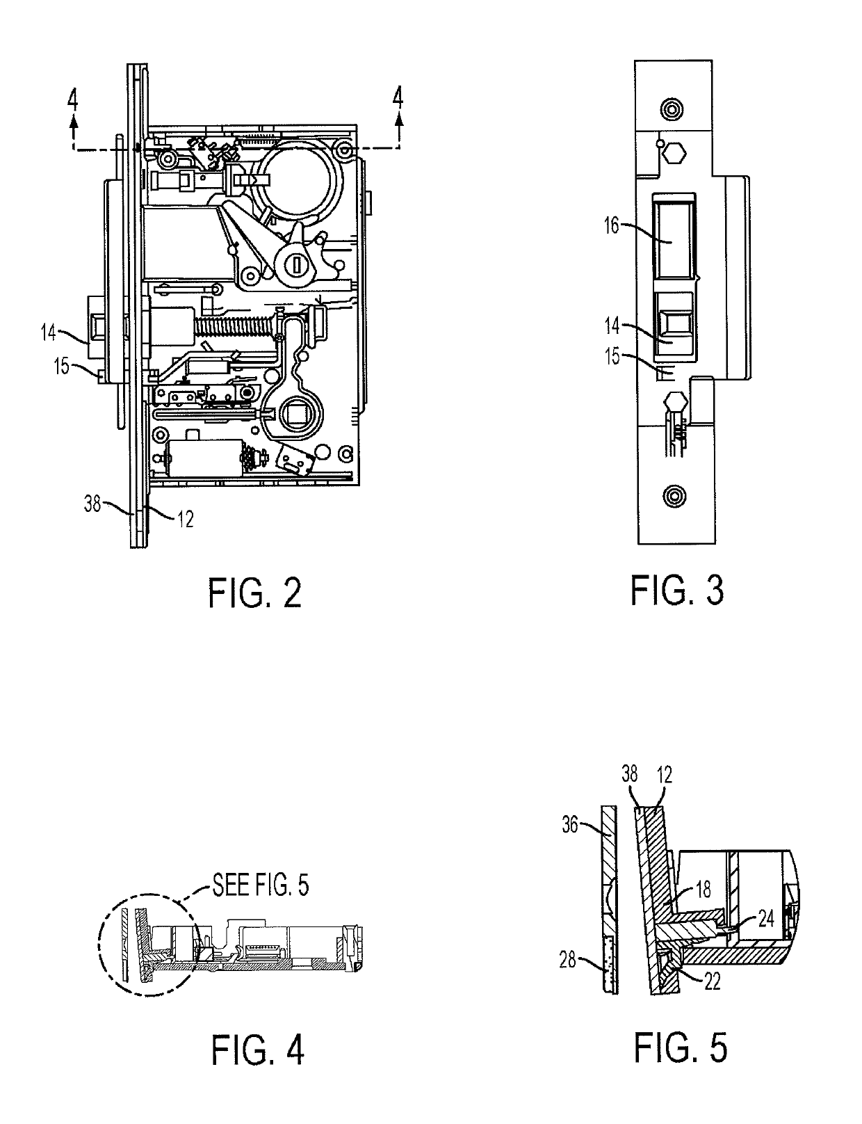 Door lock with integrated door position sensor