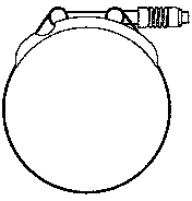 Worm-gear clamp with spiral spring