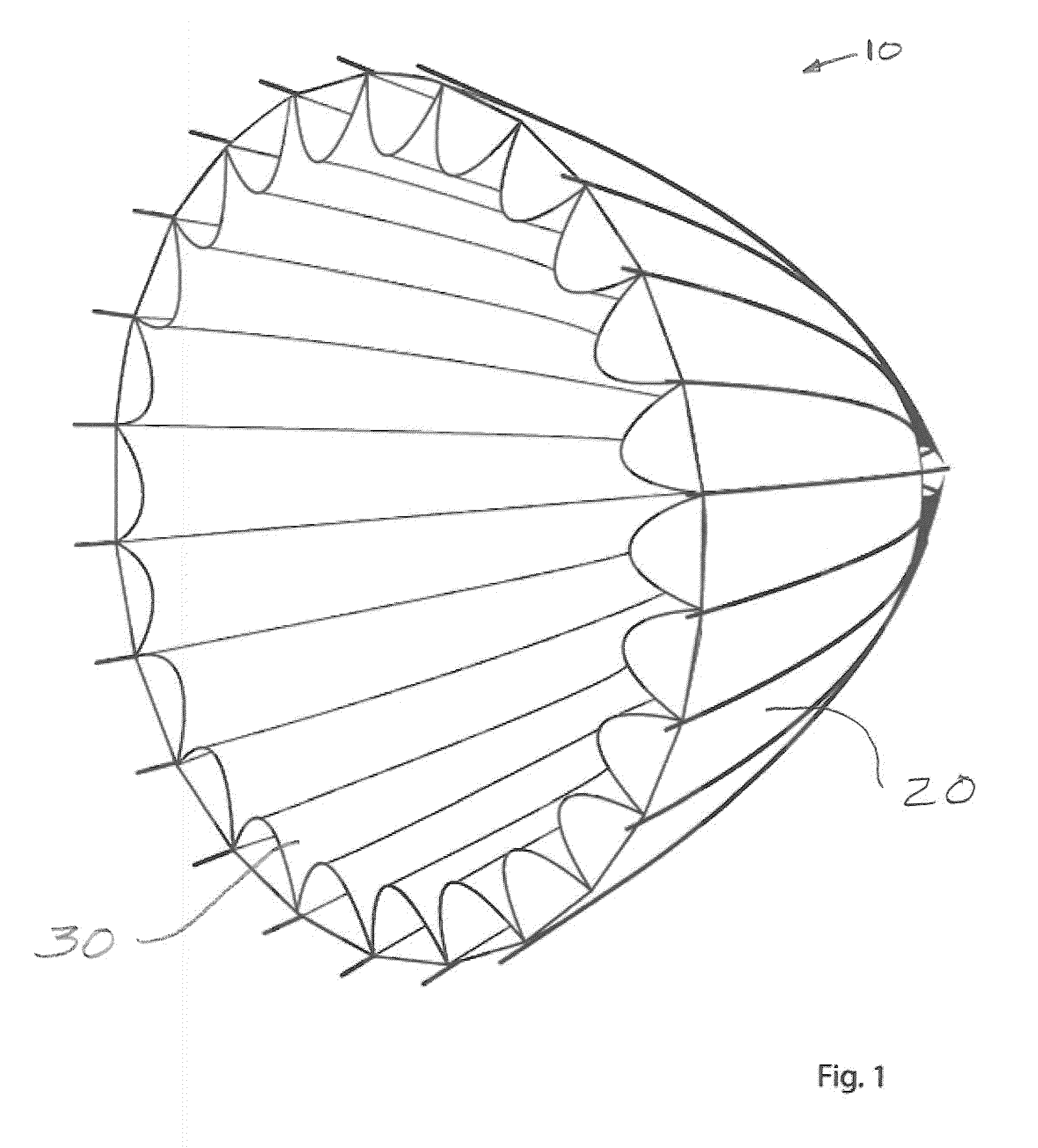 Collapsed Parabola Light Reflecting Umbrella Apparatus