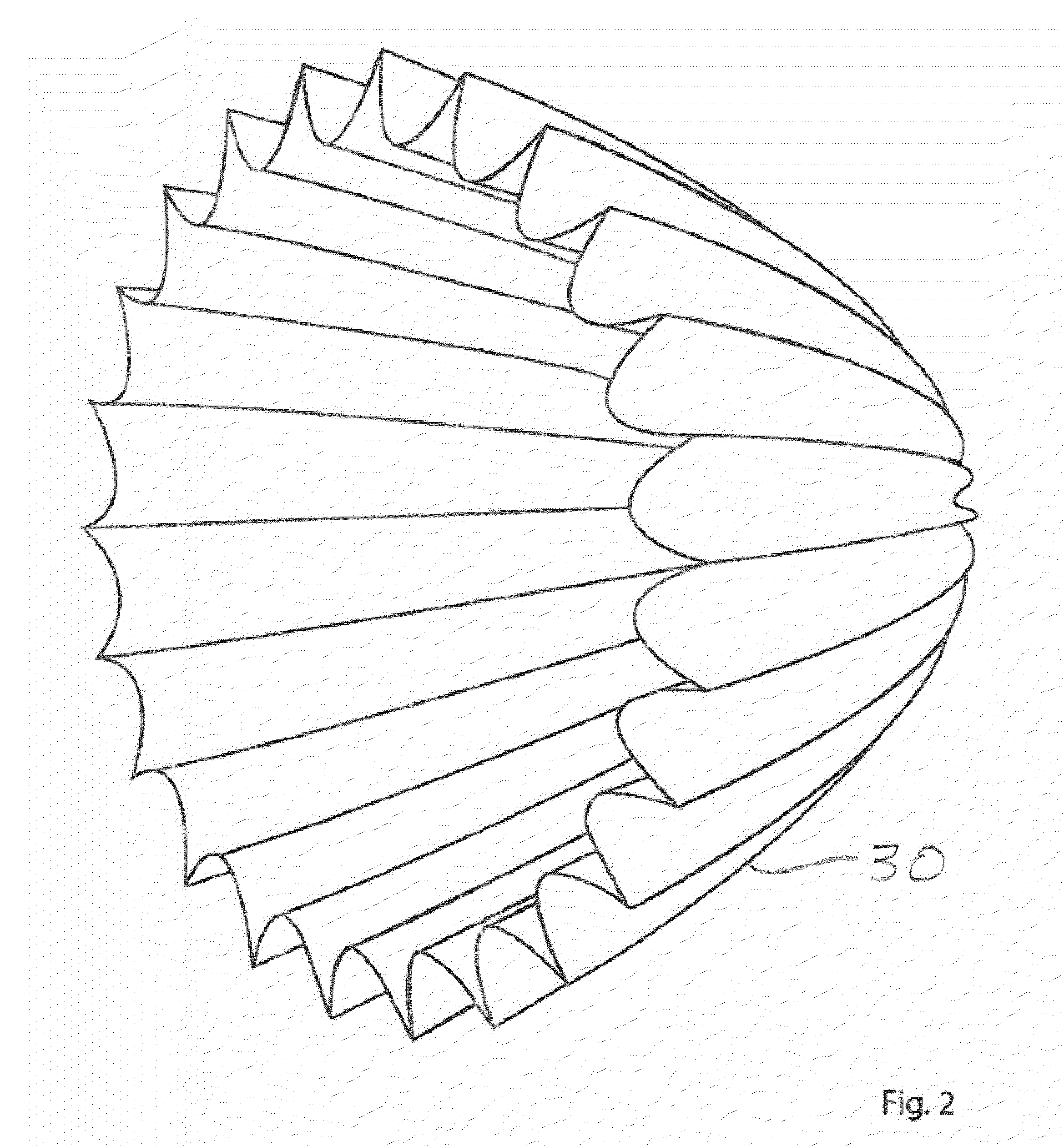 Collapsed Parabola Light Reflecting Umbrella Apparatus