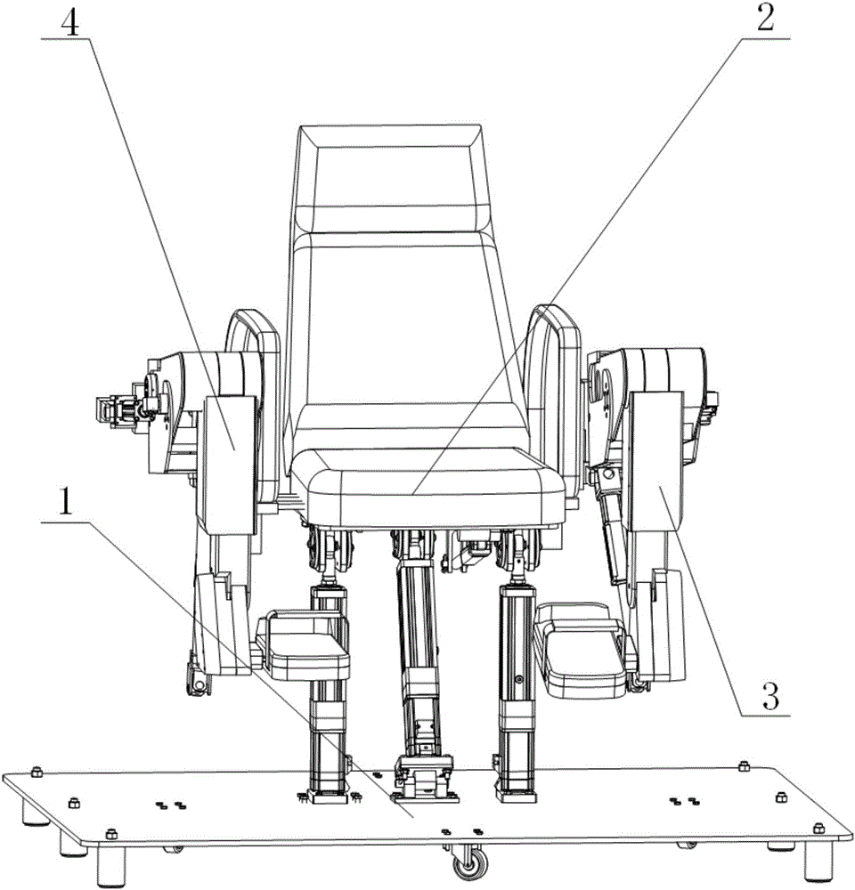 Four-degree-of-freedom multi-pose lower limb rehabilitation robot