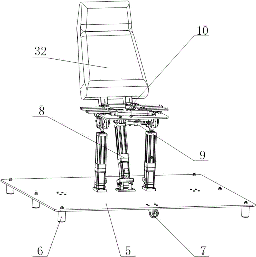 Four-degree-of-freedom multi-pose lower limb rehabilitation robot