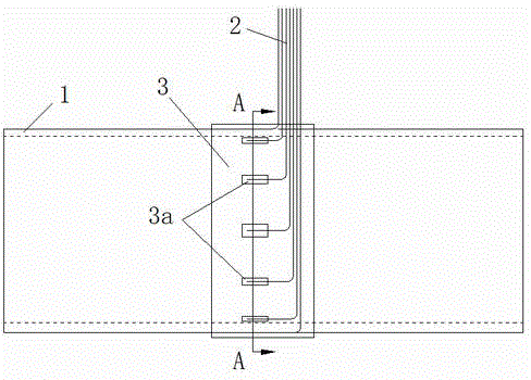 Fixture device for measuring temperature of outer wall of high-temperature pipeline