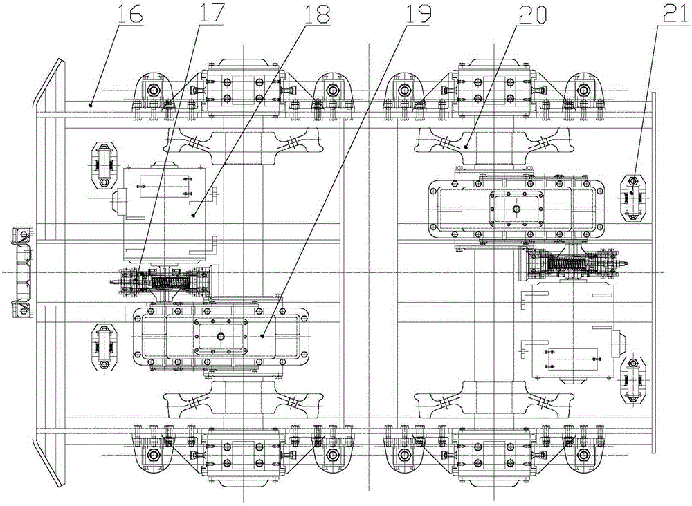 Molten iron tank alignment tractor below blast furnace