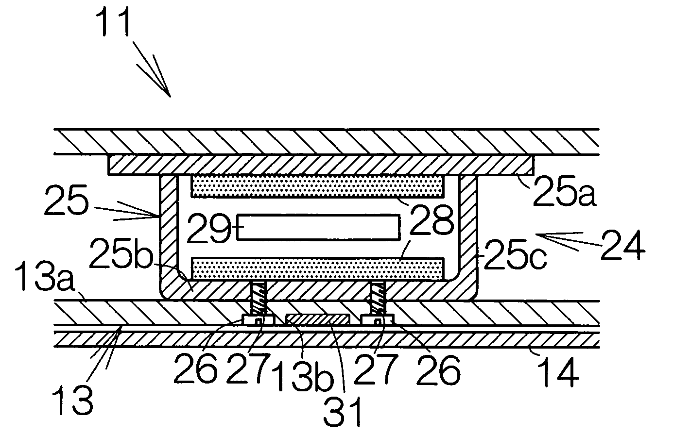 Housing base of recording medium drive