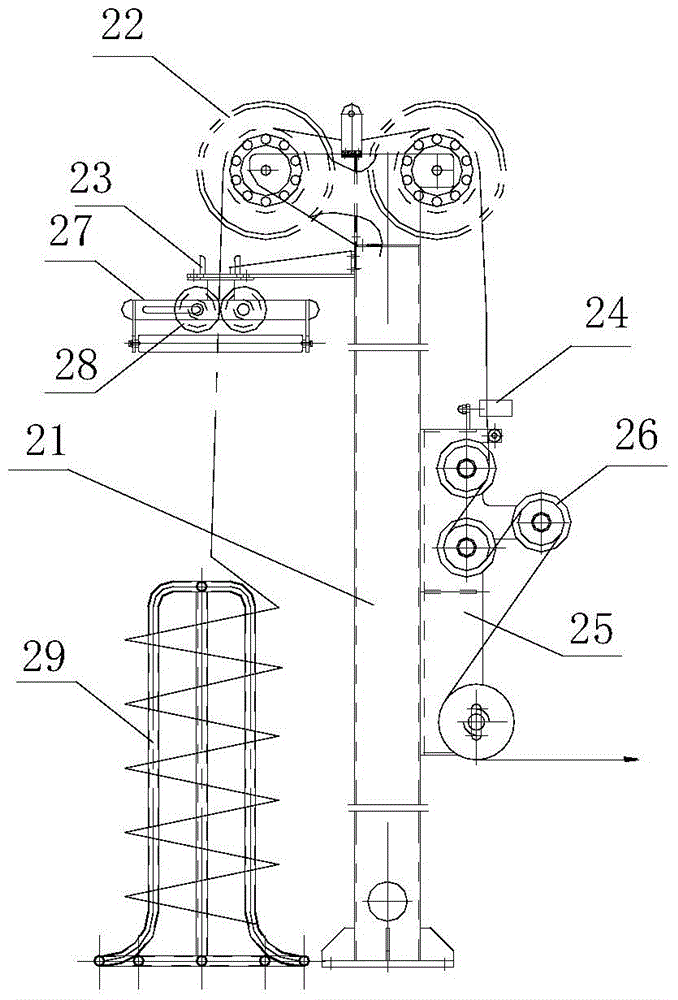 A stainless steel automatic welding wire surface treatment process and its device