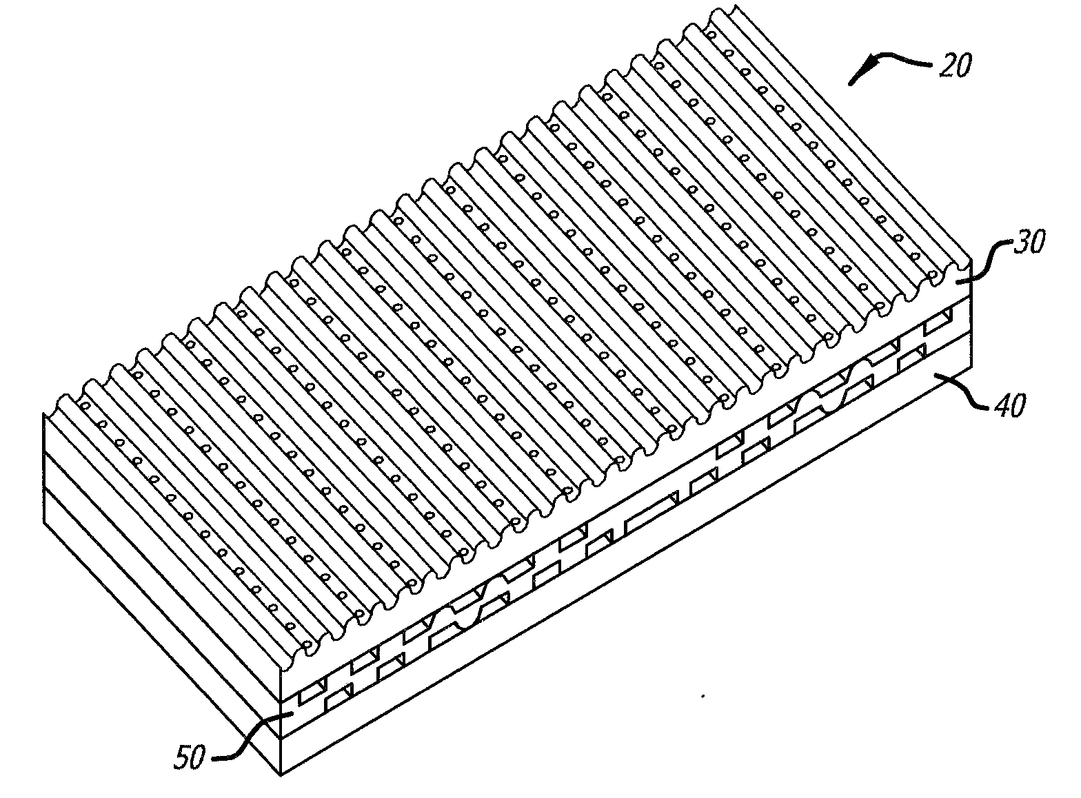 Convection cooled mattress