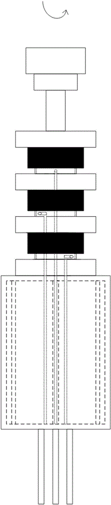 Composite spiral fiber spinning apparatus and spinning method thereof