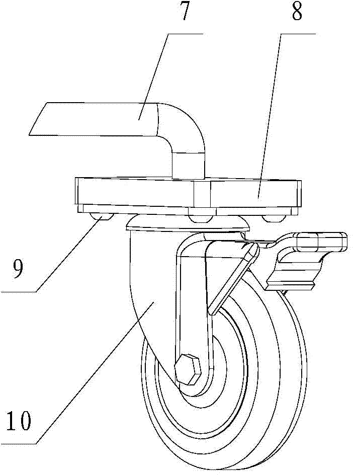 Three-axle turntable capable of moving in all directions