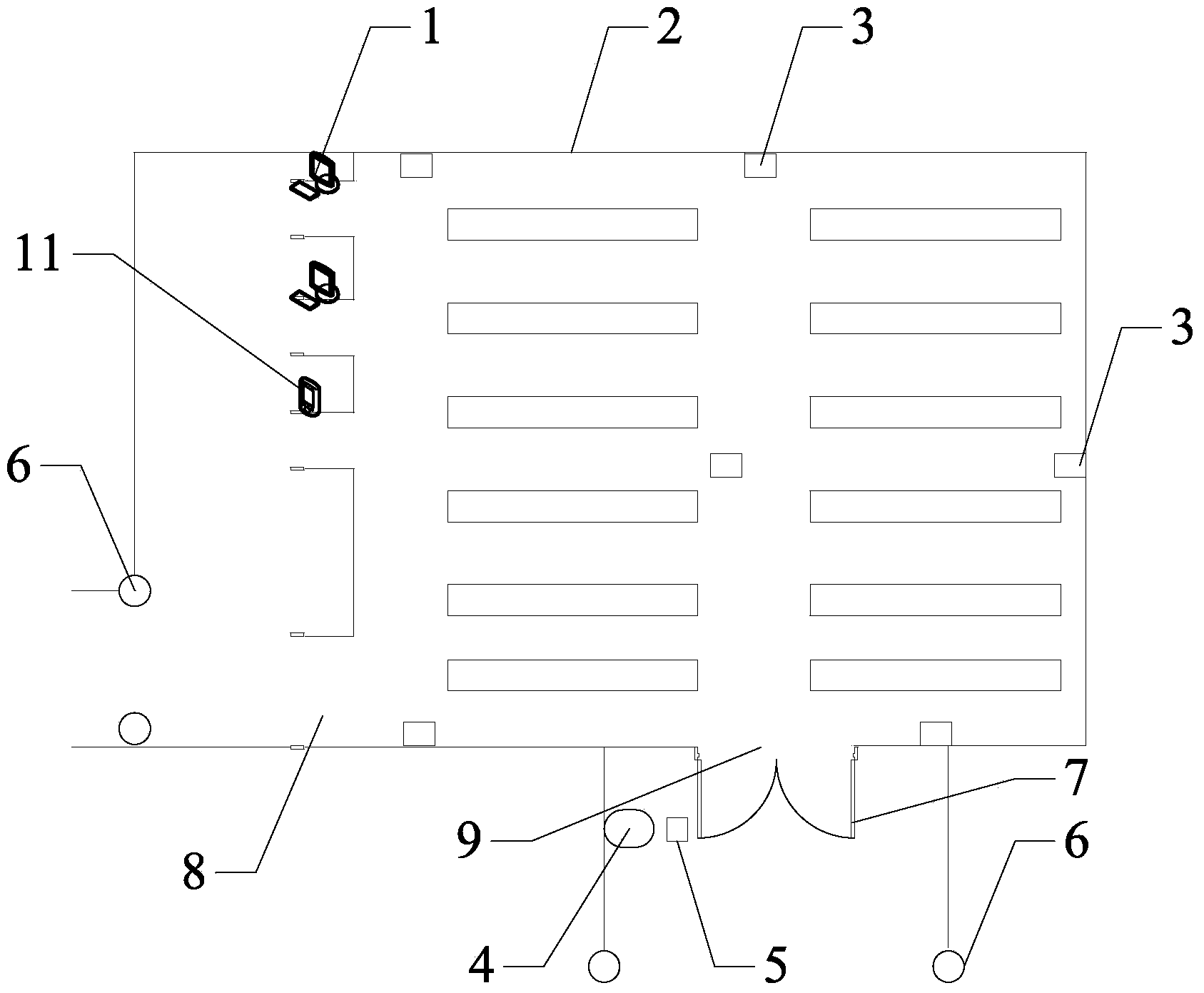 Self-service shopping system for supermarket