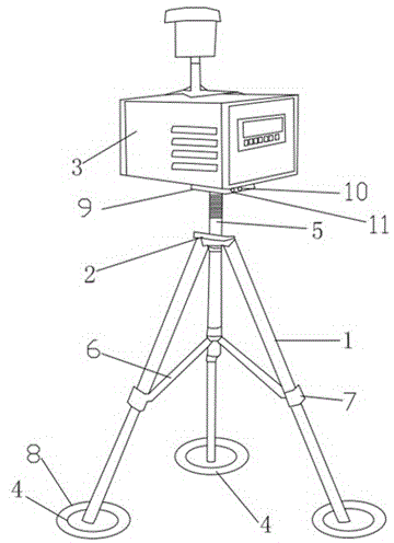 Fixator used for gas sampling