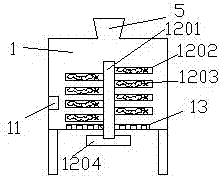 Wheat impurity-removing device