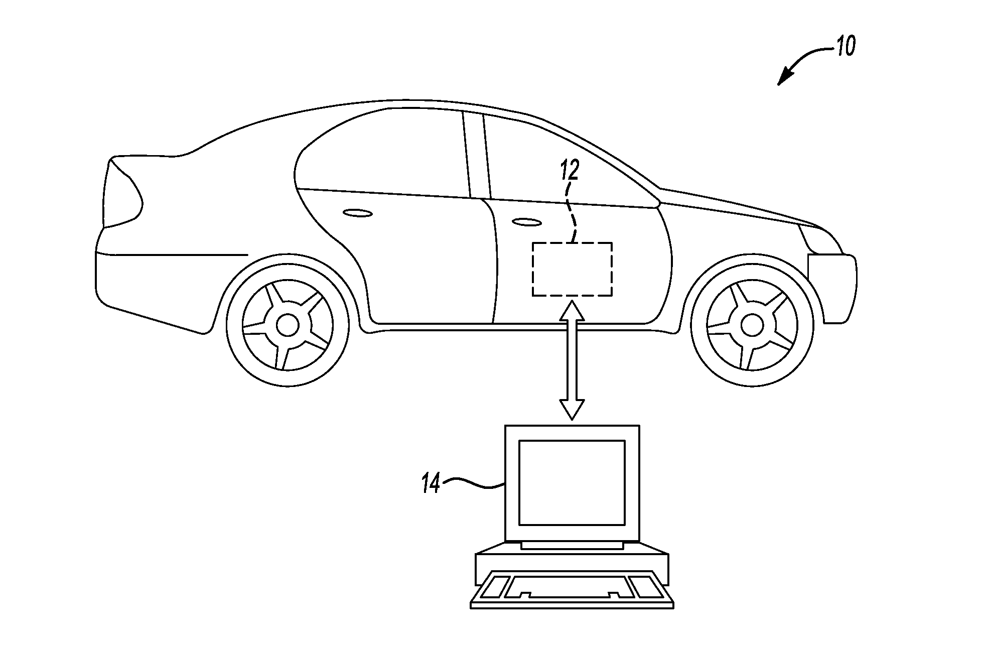 System and method for managing a vehicle component using temporary on-board data storage