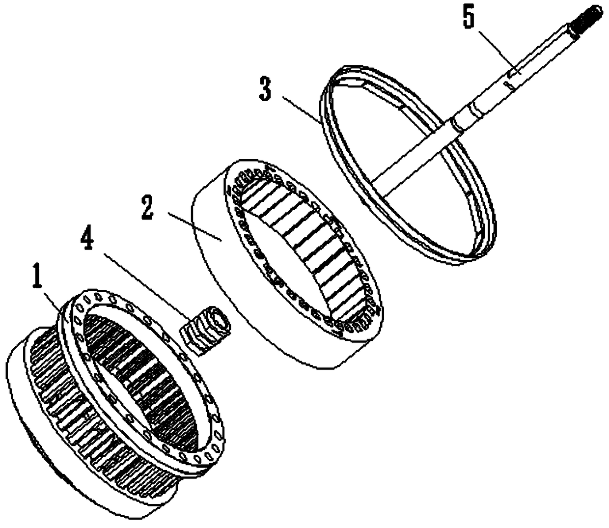 Rotor aluminum casting structure of outer rotor motor