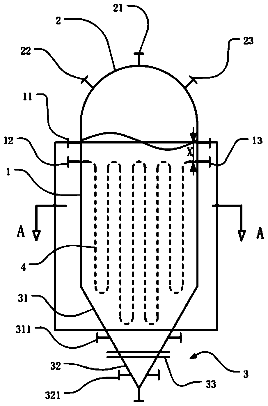 High-temperature and high-pressure semi-coke cooling and depressurizing method