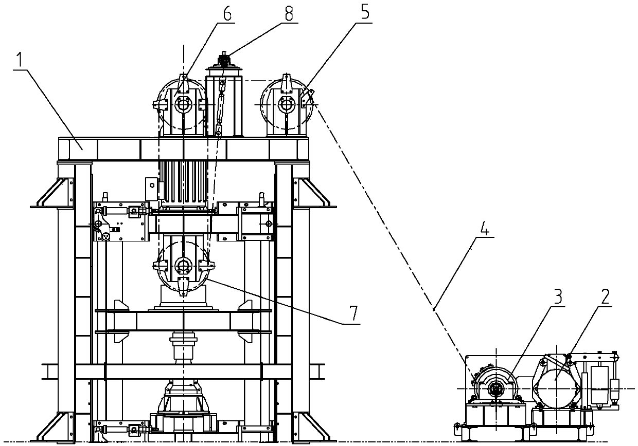 Anti-blocking device for KR process stirring desulfurization lifting trolley