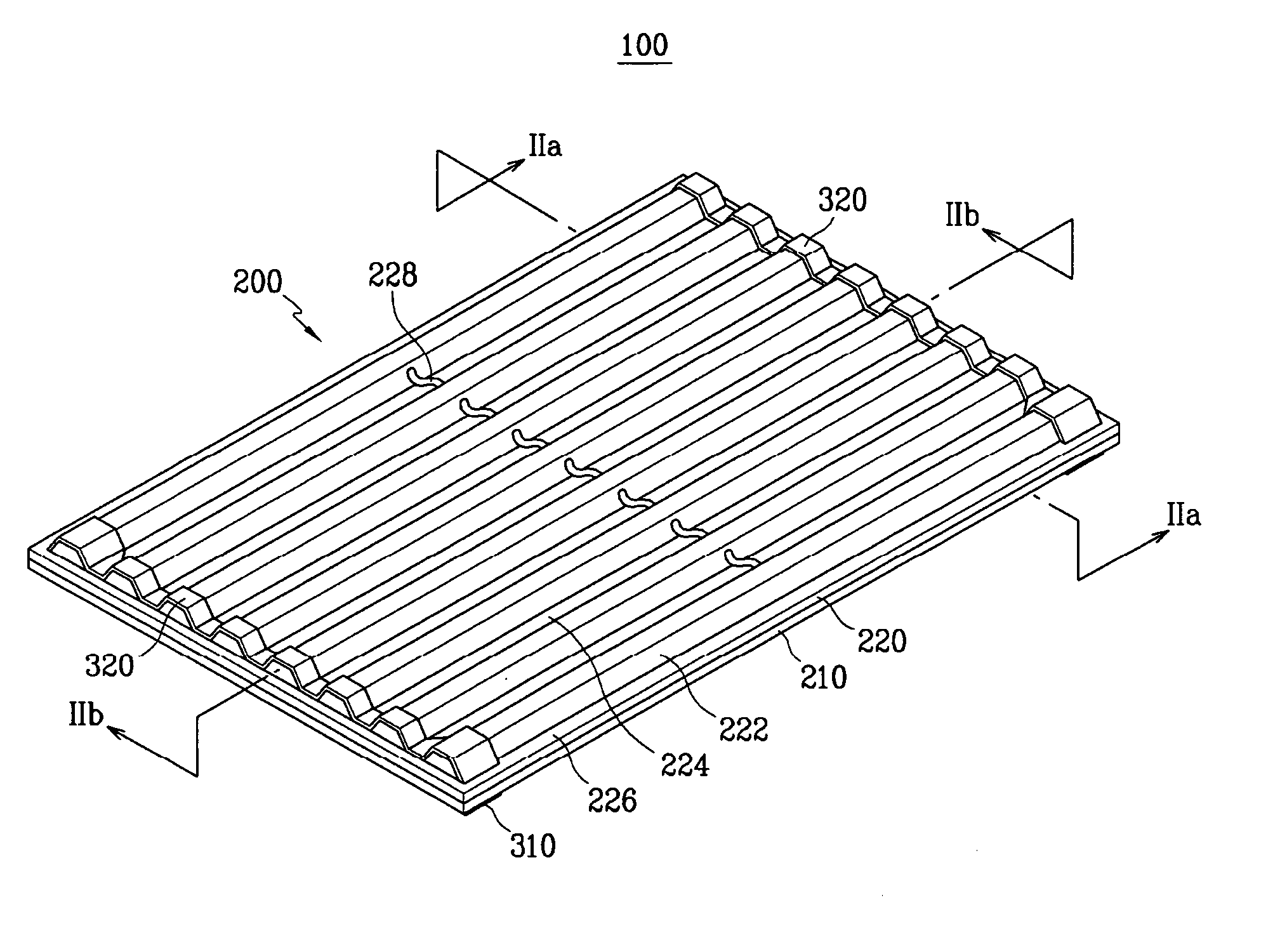 Flat fluorescent lamp and a display device having the same