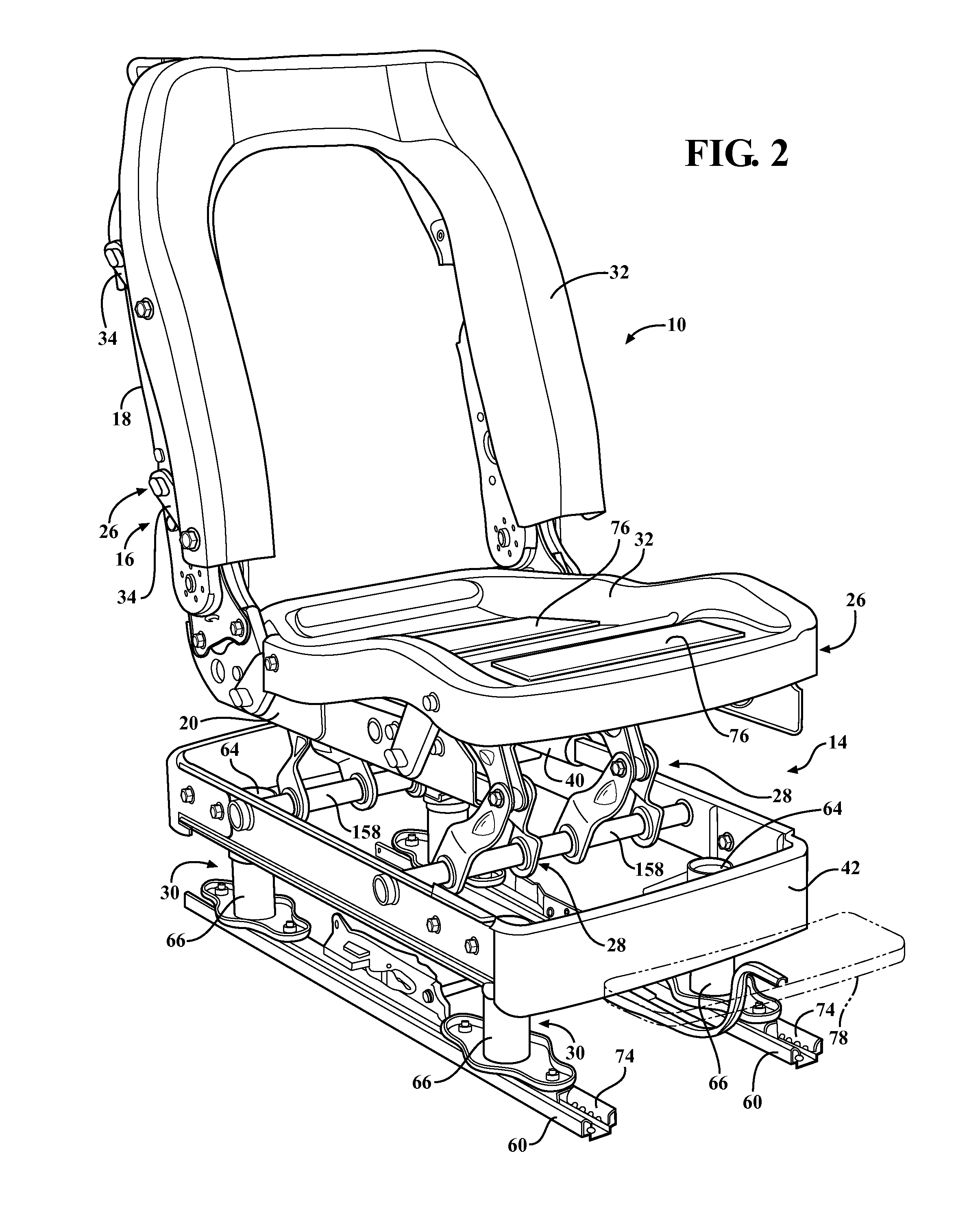 Blast attenuation seat