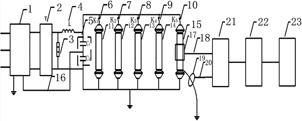 Method for simulating XLPE insulated cable partial discharge and simulation testing platform